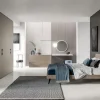 Camera da letto Composizione b017 Villanova in laccato opaco in Offerta Outlet