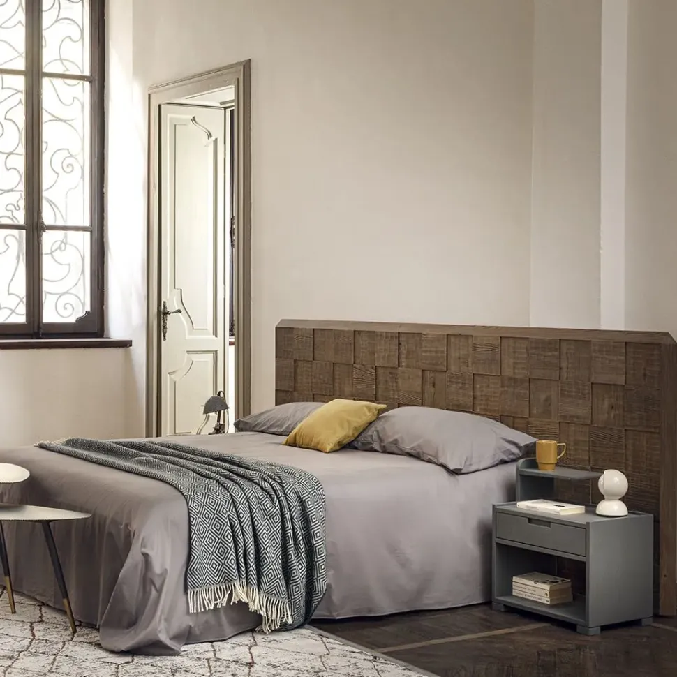Camera da letto Dama 270 Dialma brown in legno in Offerta Outlet