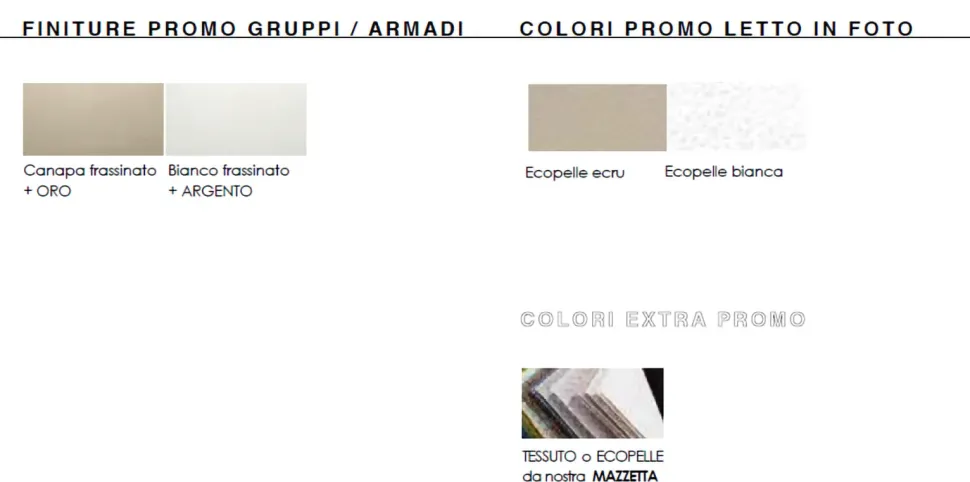 Camera da letto Gdo 520 Artigianale in laminato a prezzo scontato