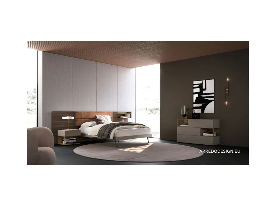 Camera da letto Giako Orme in laminato a prezzo ribassato