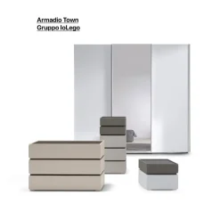 Camera da letto Gierre mobili Camera matrimoniale mod.step a prezzo ribassato in laminato