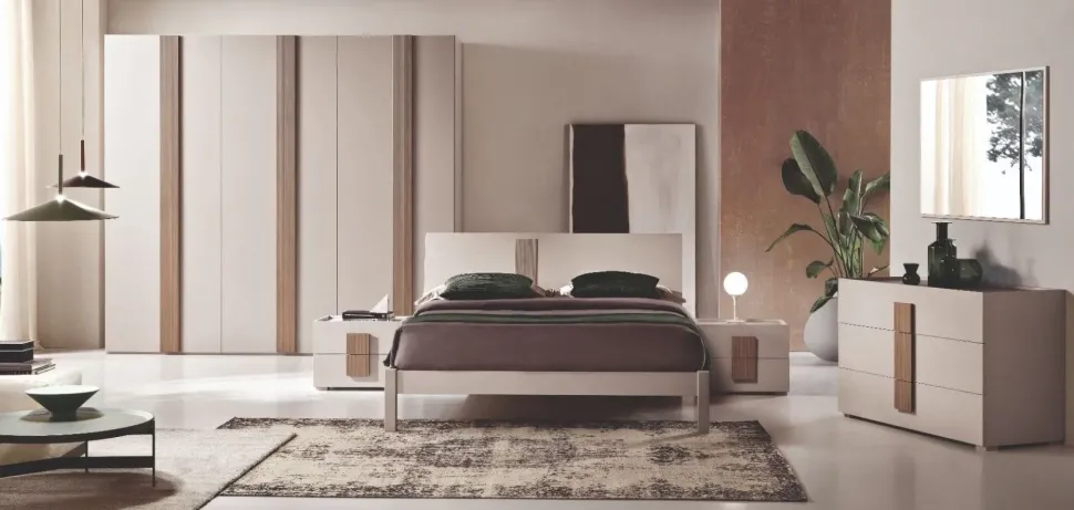 Camera da letto Gierre mobili Teo a prezzo ribassato in laminato