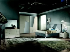 Camera da letto Gierre mobili Camera matr.completa mod. abaco in promo-sconto 30% a prezzo ribassato in laccato opaco