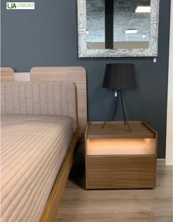 Camera da letto Ginger Maronese acf in laminato a prezzo Outlet