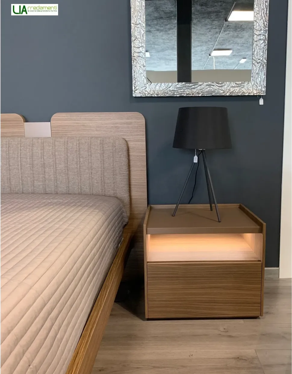 Camera da letto Ginger Maronese acf in laminato a prezzo Outlet