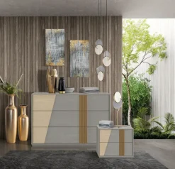 Camera da letto Gruppo comò comodini caterina Mobilificio bellutti in legno a prezzo scontato