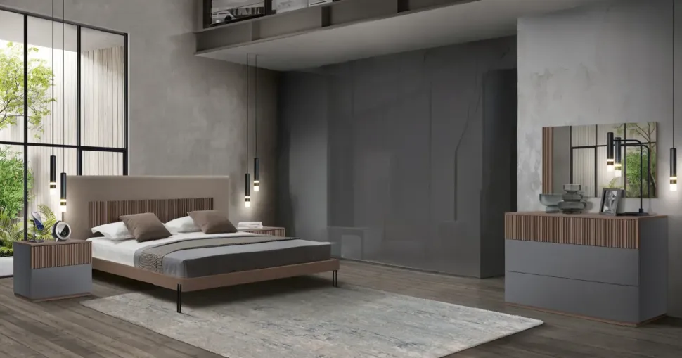Camera da letto Gruppo letto marica Mobilificio bellutti in legno a prezzo scontato