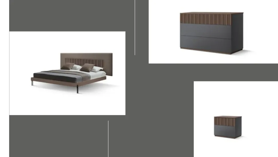 Camera da letto Gruppo letto marica Mobilificio bellutti in legno a prezzo scontato