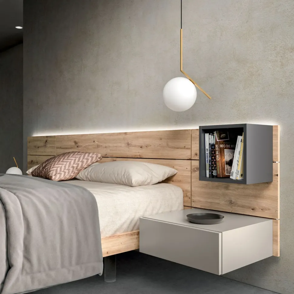 Camera da letto Gruppo letto hang Zg mobili in laminato a prezzo Outlet