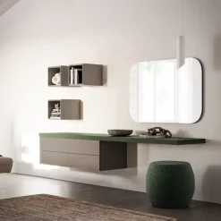 Camera da letto Jasmine compongo night 01 Orme in laccato opaco in Offerta Outlet