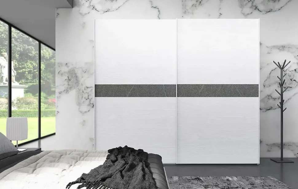 Camera da letto Kloe composizione 1 Artigianale in laminato a prezzo ribassato