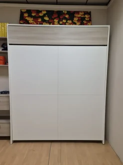 Camera da letto Letto a scomparsa Maconi in laminato in Offerta Outlet