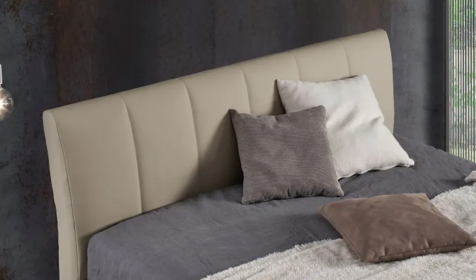 Camera da letto Letto matrimoniale mod.liam in prosconto del 50% Excò in ecopelle a prezzo scontato