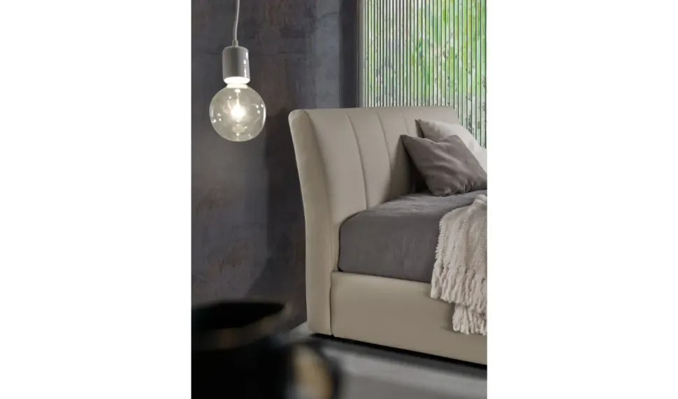 Camera da letto Letto matrimoniale mod.liam in prosconto del 50% Excò in ecopelle a prezzo scontato