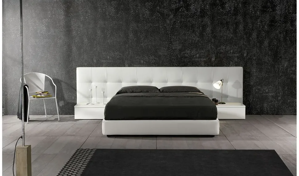 Camera da letto Letto matrimoniale mod.marion in promo sconto del 50% Excò in ecopelle a prezzo scontato