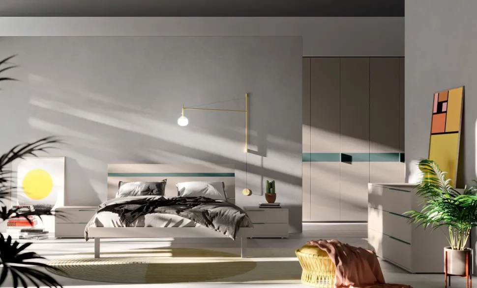 Camera da letto Modello night collection 07 Homes in laminato a prezzo scontato