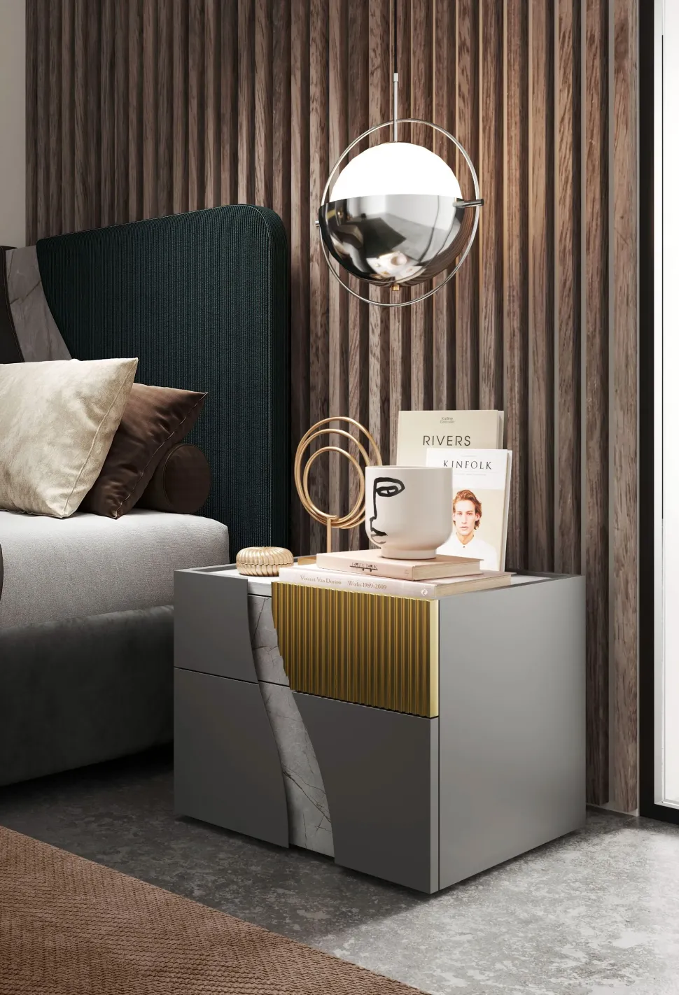 Camera da letto Modello titanio Artigianale in laminato a prezzo scontato