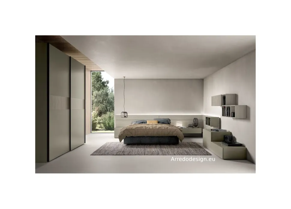 Camera da letto Night 01 power Zg mobili in laminato a prezzo ribassato