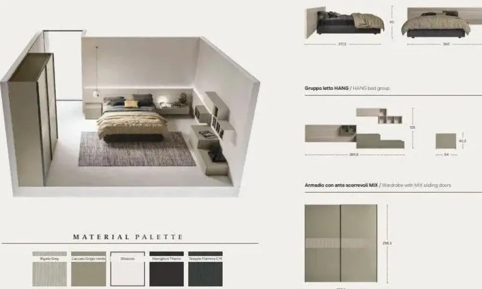 Camera da letto Night 01 power Zg mobili in laminato a prezzo ribassato