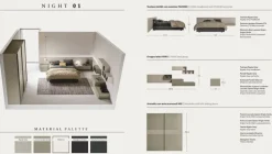Camera da letto Night 01 power  Zg mobili in laminato in Offerta Outlet