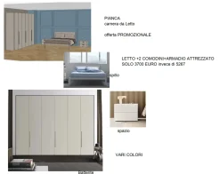 Camera da letto Pianca spillo   spazio e battente  Pianca in laccato opaco a prezzo Outlet