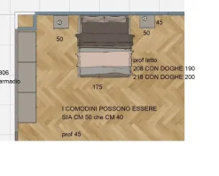 Camera da letto Pianca spillo spazio e battente Pianca in laccato opaco a prezzo Outlet