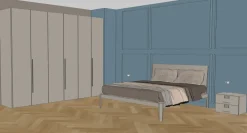 Camera da letto Pianca spillo spazio e battente Pianca in laccato opaco a prezzo Outlet