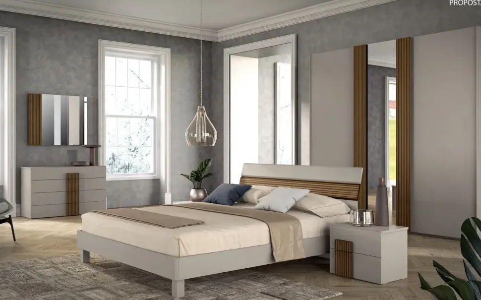 Camera da letto R04 Artigianale in laminato a prezzo Outlet