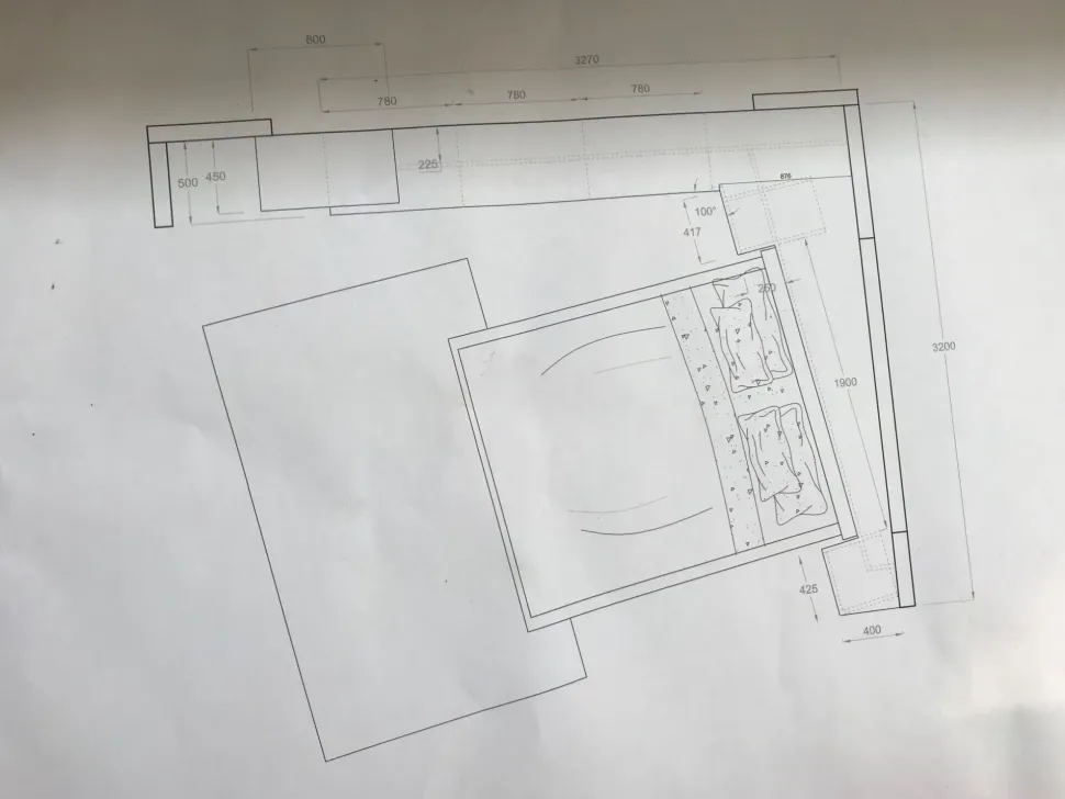 Camera da letto Retro letto artigianale Artigianale in legno a prezzo scontato