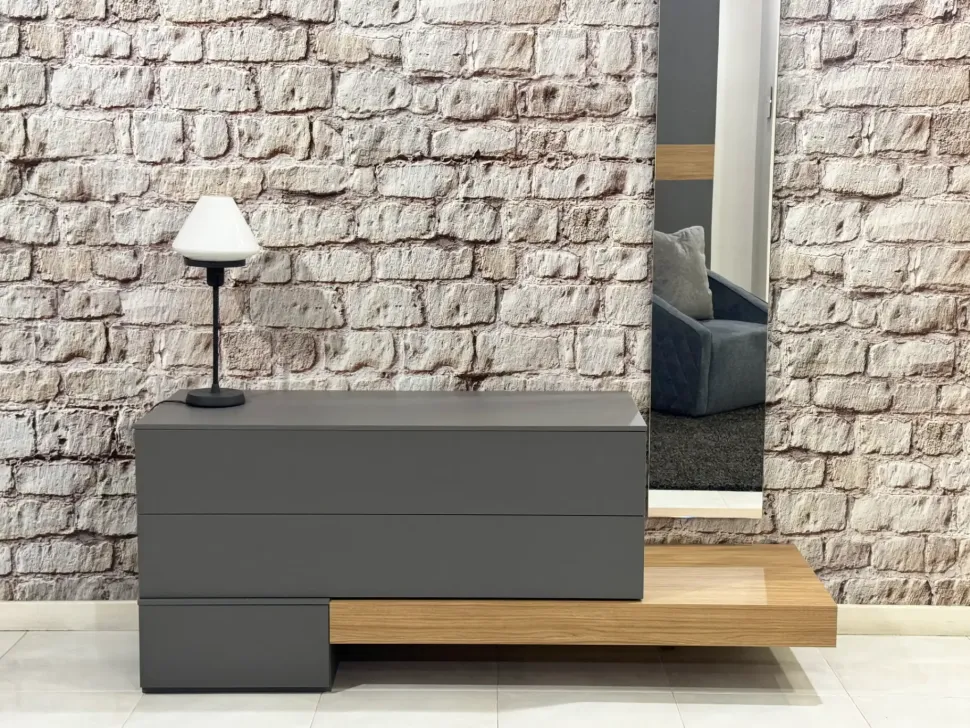 Camera da letto Scacco Santalucia in laminato a prezzo Outlet