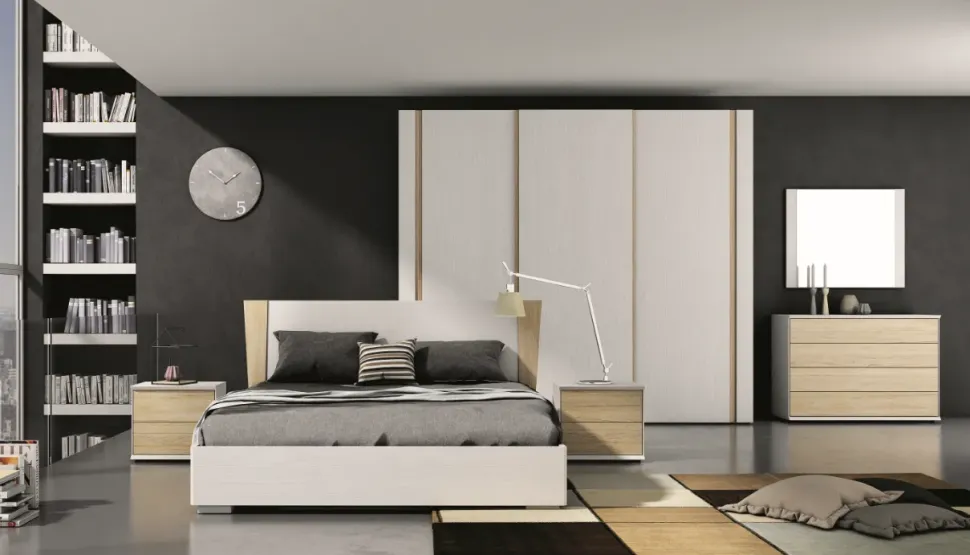 Camera da letto Silver 11 Collezione esclusiva in laccato opaco scontata