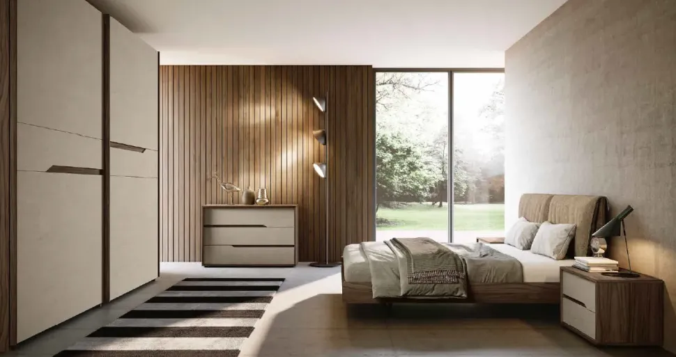 Camera da letto Totem Imab in laminato in Offerta Outlet
