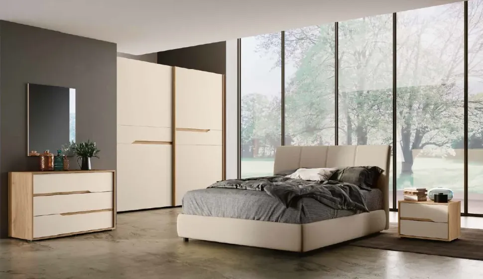 Camera da letto Totem Imab in laminato in Offerta Outlet