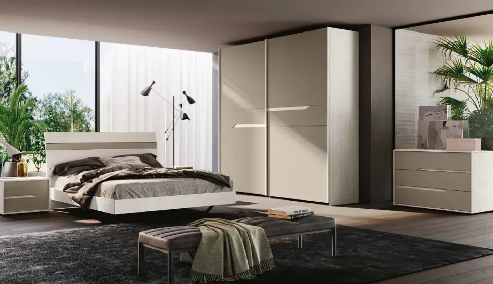 Camera da letto Totem Imab in laminato in Offerta Outlet