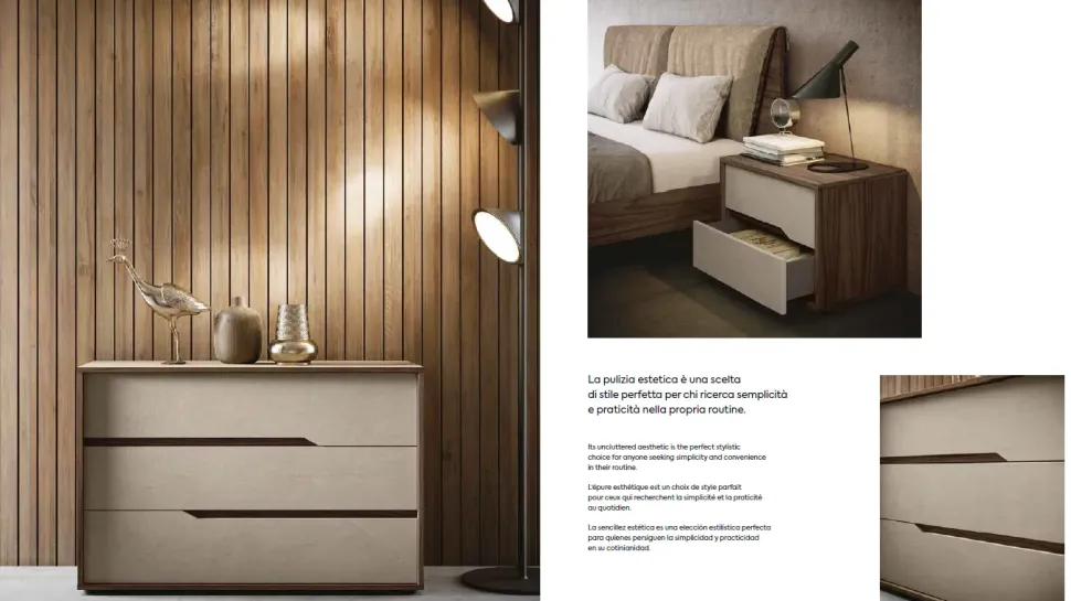 Camera da letto Totem Imab in laminato in Offerta Outlet