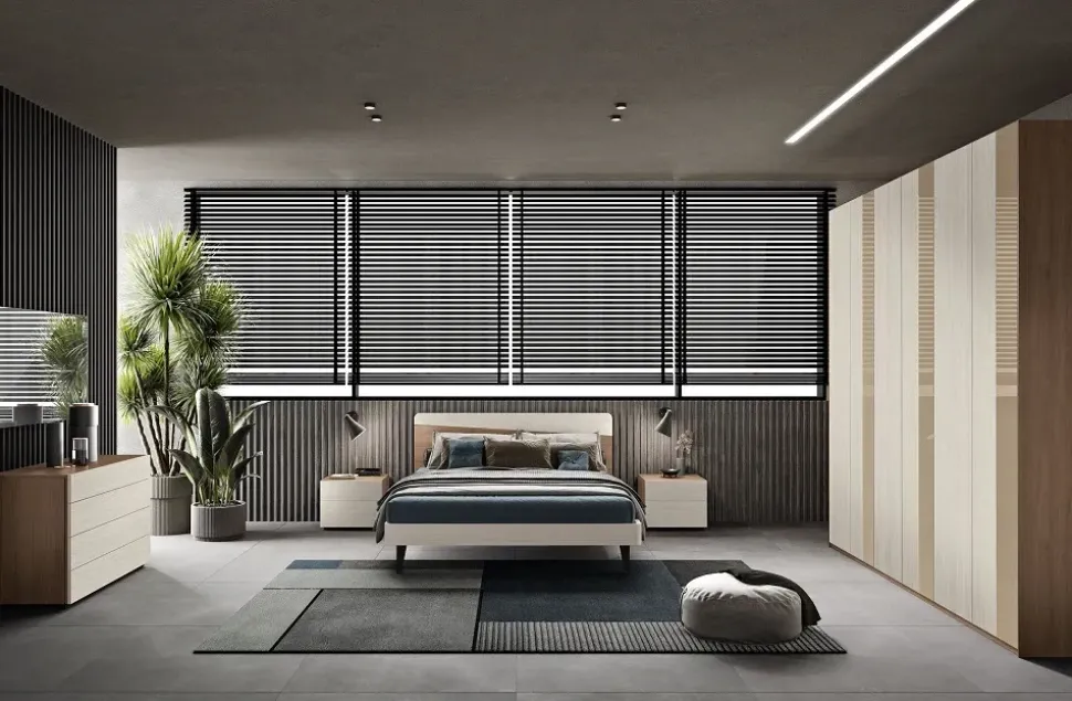 Camera da letto Vega Gruppo silwood in laminato a prezzo Outlet