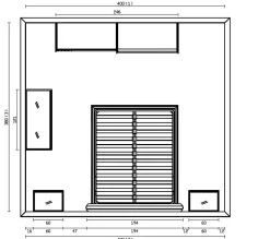 Camera da letto Vq307 Imab in laminato a prezzo ribassato