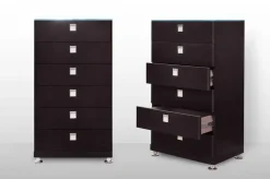 Camera Distribuzione Grandi Marchi Cassettiera tesera verticale wengè scontato del -50 %