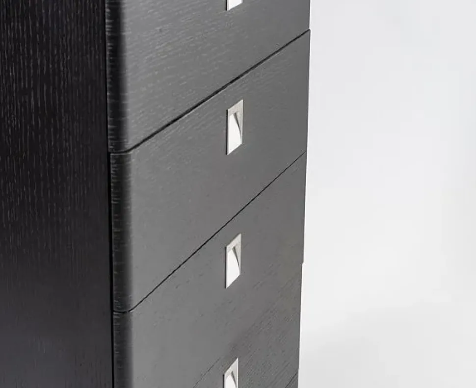 Camera Distribuzione Grandi Marchi Cassettiera tesera verticale wengè scontato del -50 %