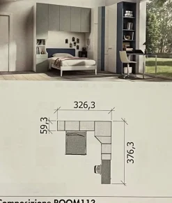 Cameretta 113 Zg mobili con letto a ponte in offerta