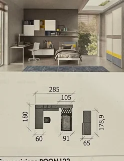 Cameretta 122 Zg mobili letti a terra in offerta