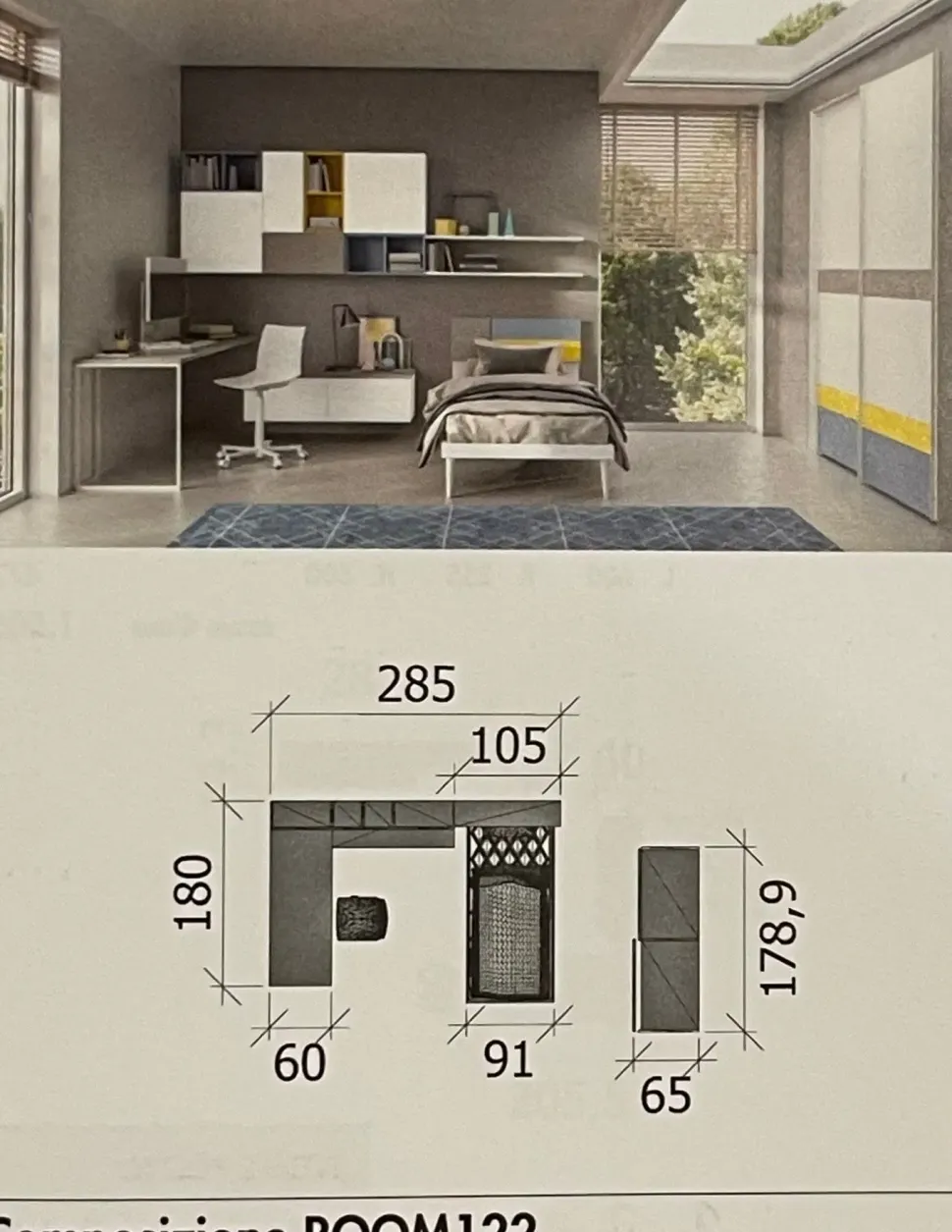 Cameretta 122 Zg mobili letti a terra in offerta