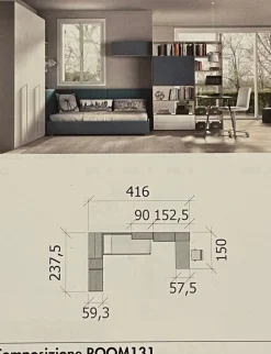 Cameretta 131 Zg mobili SCONTATA