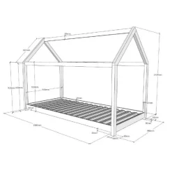 Cameretta Cabane bed Artigianale in legno a prezzo riservato