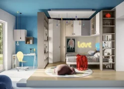 Cameretta Cameretta a ponte-angolare di giessegi scontata del 40% Giessegi letti a terra in Offerta Outlet