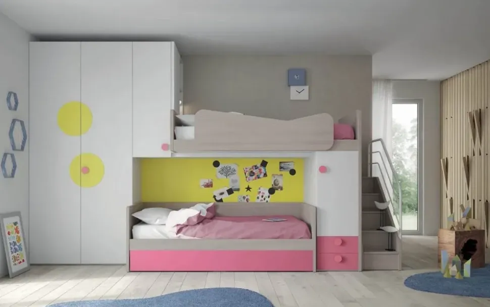 Cameretta Cameretta a soppalco di mistral scontata del 30% Mistral con letto a soppalco a prezzo scontato