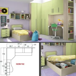 Cameretta Cameretta armadio a ponte 8 San martino mobili con un ribasso imbattibile