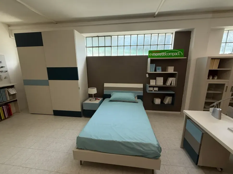 CAMERETTA Cameretta con armadio scorrevole Moretti compact camerette a PREZZI OUTLET