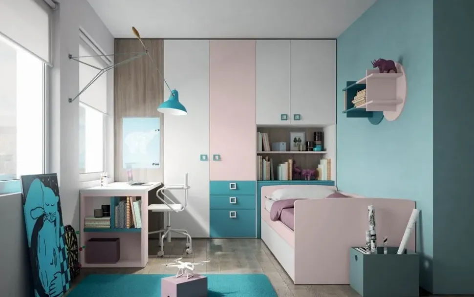 Cameretta Cameretta con angolare apribile di mistral scontata del 30% Mistral letti a terra in offerta