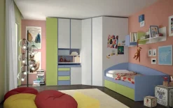 Cameretta Cameretta con cabina-spogliatoio di mistral scontata del 30% Mistral letti a terra scontata